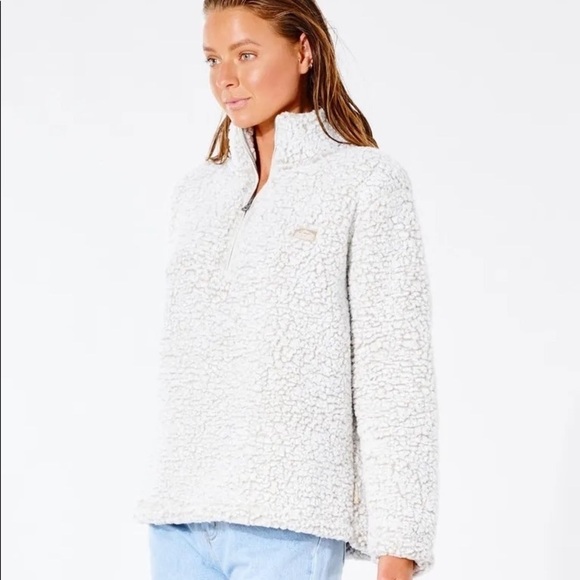 🔆RIP CURL🔆 DARK N STORMY 1/4 ZIP CRW SOFT JACKET SWEATER - Picture 10 of 16